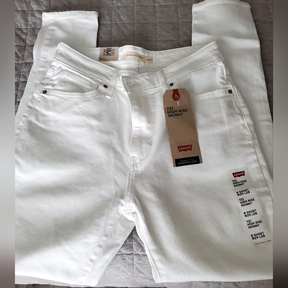 New Levi's Women's White Skinny Jeans